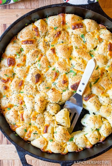 Cheesy Garlic Pull-Apart Bread Recipe - A Spicy Perspective