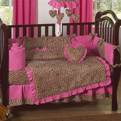 Cheetah Print Crib Bedding Set Baby Girl Crib Bedding Set