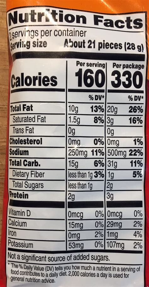 Cheetos crunchy nutrition facts.  Not a significant source of added sugars.  We update th...