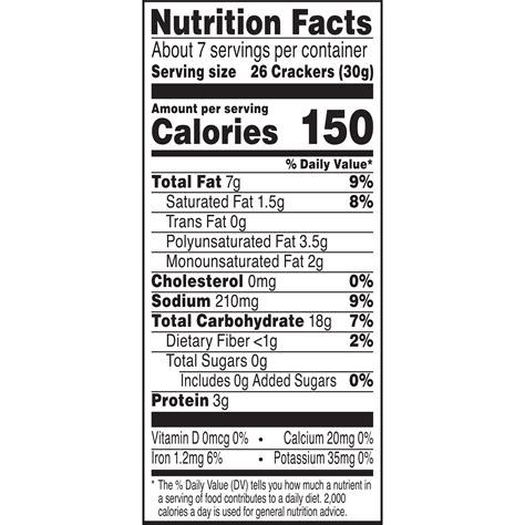 Cheez It White Cheddar Crackers Nutrition - Eat This Much