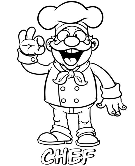 Chef Coloring Page