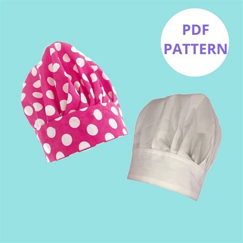 Chef Hat Pattern Sewing Pattern Digital Pattern Instant Download Etsy