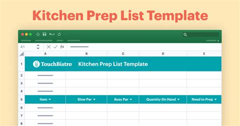 Chef Prep List Template - staging3.sweetescape.com