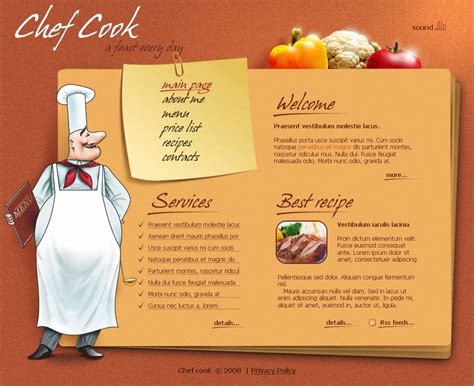 Chef Website Template Templateonweb