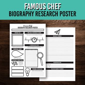 Chef biography assignment for high school