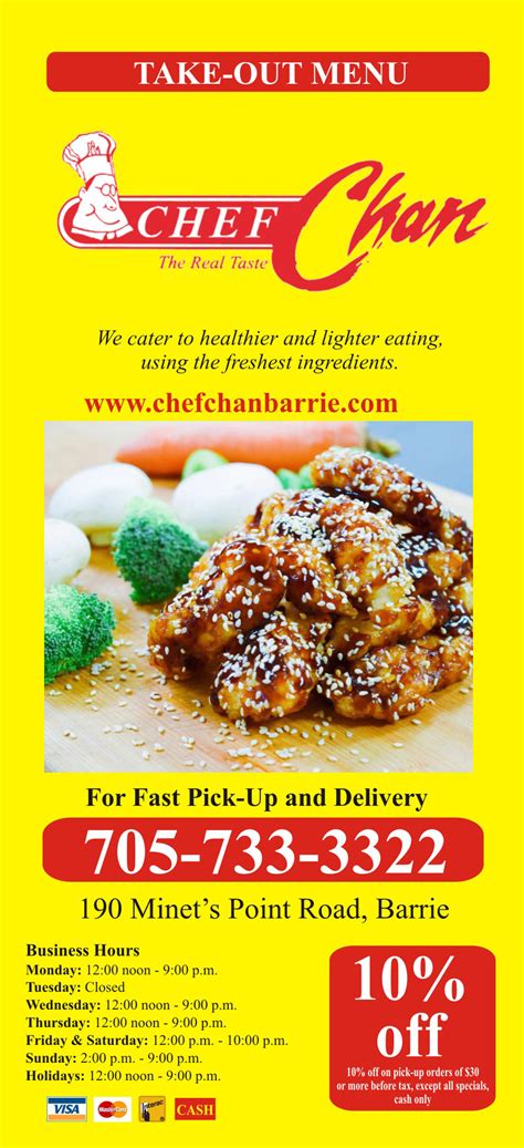 Chef chan. Delivery & Pickup Options - 68 reviews of Chef Chan Resturant "Since This place only has 2 reviews ill add to them: I'm from Manhattan But when I'm in ER this is def my go to place. Was introduced to Chan 4 yrs ago and he never disappoints. At first I was like yeah ok good Chinese in NJ Idk but its the best take out I've ever had. 