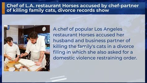 Chef of popular L.A. restaurant accuses husband of killing their cats in divorce filing
