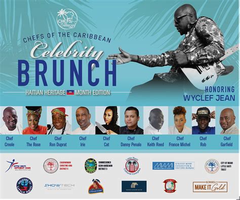 Chefs of the Caribbean Celebrity Brunch in Little Haiti to feature Wyclef Jean, sister Rose Jean