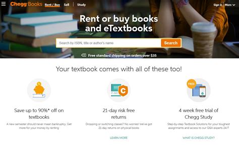 Chegg book rental. Rent at Chegg.com and save up to 80% off list price and 90% off used textbooks. FREE 7-day instant eTextbook access to your textbook while you wait. 