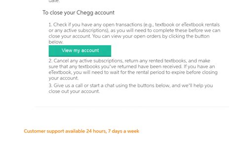 Method 1: Deleting Chegg Account via Chegg Website Navigate to Chegg, official website of the company Log in to your account with valid username and password. Now head to My Account. Then Click the ‘ Chat Icon ‘ / ‘ Contact Us ‘ option provided at the right-hand corner. Select ‘ I want to close my ...