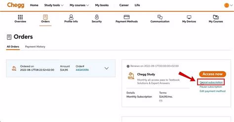 Chegg subscription cancel.  Under &ldquo;Tell us why you&rsquo;re canceling,&rdquo; select an optio...
