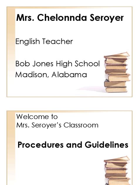 Chelonnda seroyer classroom guidelines examples pdf