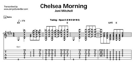 Chelsea Morning Chords, Guitar Tab, & Lyrics by Joni Mitchell