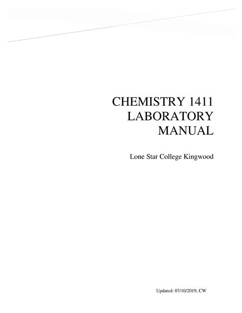 Chem 1411 hcc lab manual experiment 1. - Manuale di soluzioni per scienze dei materiali shackelford.