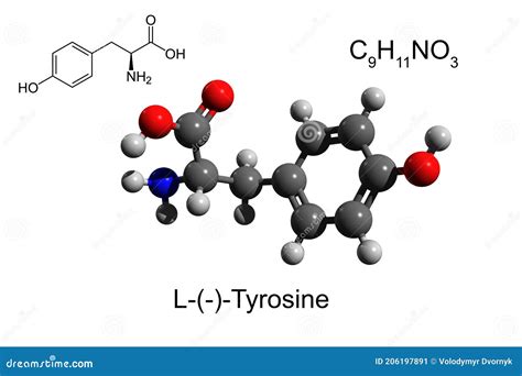 Chemical Formula, Structural Formula and 3D Ballandstick Model of L