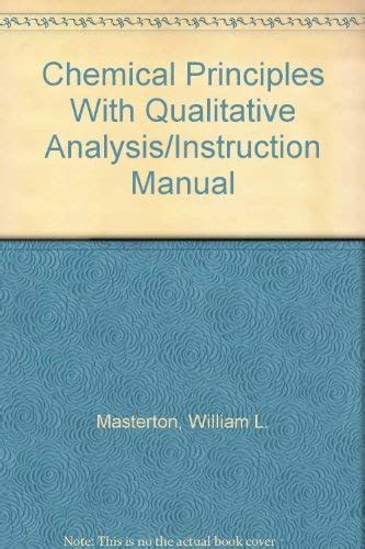 Chemical Principles With Qualitative Analysis Instruction Manual