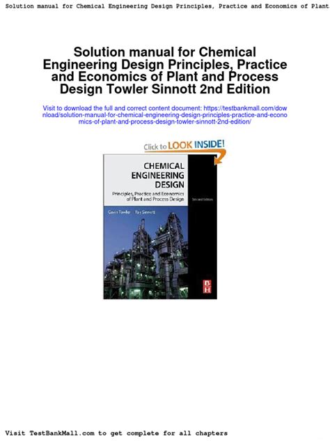 Chemical engineering design principles solution manual sinnott. - Probability and random processes for electrical engineering solution manual free download.