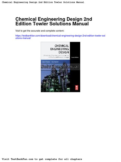 Chemical engineering design solution manual towler. - The new trouser press record guide.