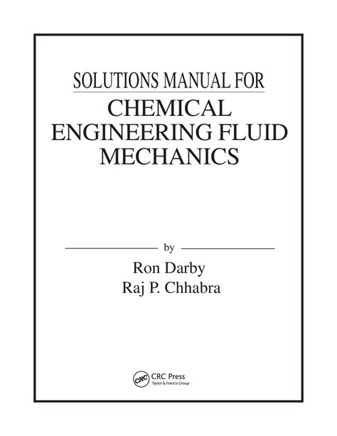 Chemical engineering fluid mechanics darby solution manual. - Théorie de l'équilibre et le droit des gens ....