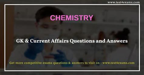 Chemistry General Knowledge Answers Questions