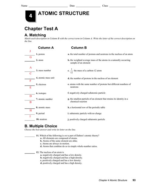 Chemistry chapter 4 atomic structure study guide answers. - Usage and abusage a modern guide to good english.