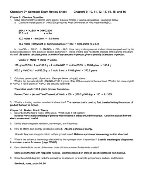 Chemistry exam semester 2 study guide answers. - Solution manual research method uma sekaran 4e.