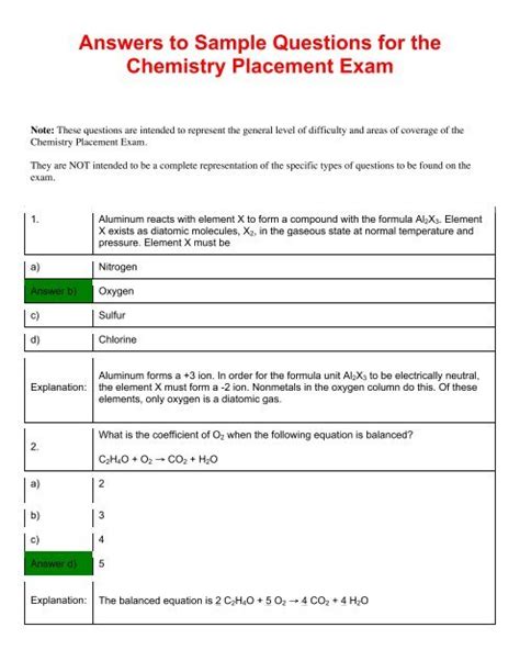 Chemistry placement test study guide uic. - A textbook for class xi code 065.