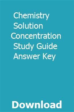 Chemistry solution concentration study guide answer key. - Kleine schriften: ausgew ahlte studien zur alt-, mittel- und fr uhneuenglischen sprache und literatur.