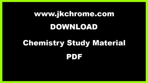 Chemistry study material for competitive exams pdf.  Get latest study mat...