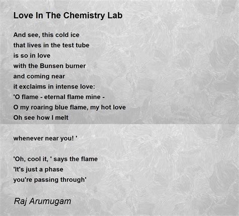 Chemistry. A love poem by Bobbie Isabel What Is Love …