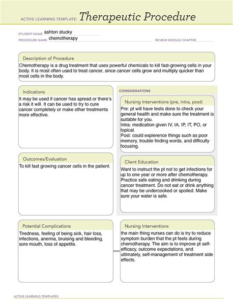 Chemotherapy Ati Template