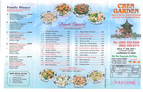 Chen Garden: Lunch - See 15 traveler reviews, 2 candid photos, and great deals for La Grange, KY, at Tripadvisor. La Grange. La Grange Tourism La Grange Hotels. 