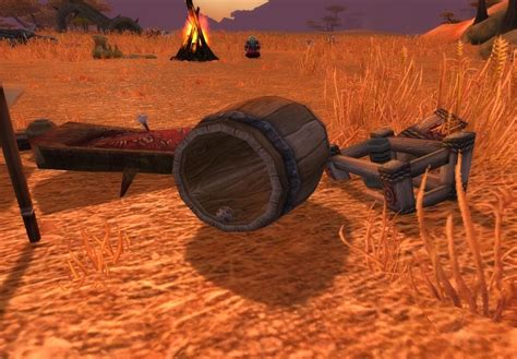 It started a second quest called Chen's Empty Keg to collect tusks, kidneys and a thunder lizard horn. *ETA: April 12, I found the keg again south of Camp T in the Barrens. It was laying in the middle of an open grassy field at 45, 62. When I clicked on it, it brought up an empty loot box, probably because I'm still working one one of the later .... 