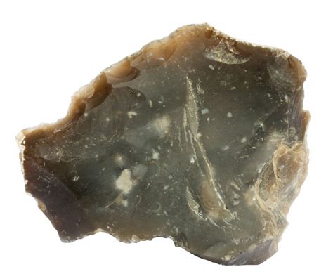 Flint (or flintstone) is a hard, sedimentary, cryptocrystalline form of the mineral quartz, categorized as a variety of chert. It occurs chiefly as nodules and masses in sedimentary rocks, such as chalks and limestones. Inside the nodule, flint is usually dark gray, black, green, white, or brown in color, and often has a glassy or waxy appearance.. 