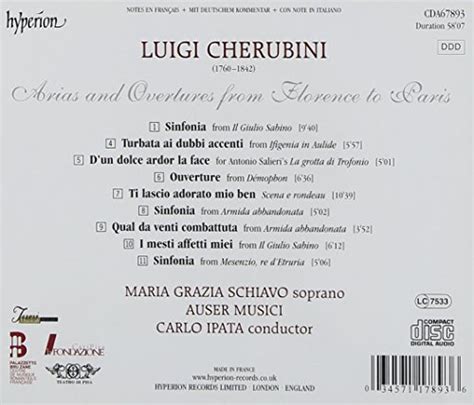 Cherubini: Arias & Overtures from Florence to Paris