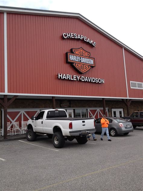 Chesapeake harley. Chesapeake Harley-Davidson® in Darlington is Maryland's premier Harley-Davidson® dealer. Specializing in Harley-Davidson® motorcycle sales, genuine parts and accessories, authorized service, and MotorClothes®. Map; 410-457-4541; 4600 Thunder Ct. Darlington, MD 21034; Toggle navigation 