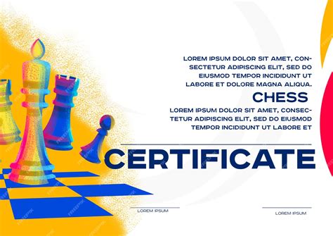 Chess Certificate Design Template in PSD, Word