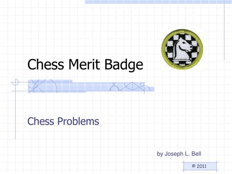 Chess Merit Badge Presentation PPT Worksheets Library