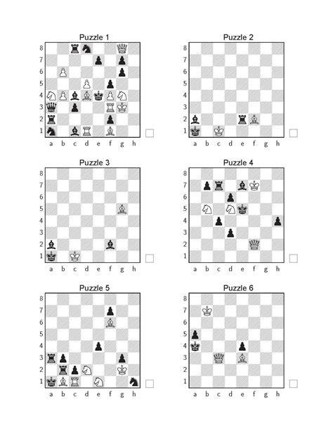 Chess puzzles pdf for beginners. .  Create printable chess worksheets and PDFs by selecting p...