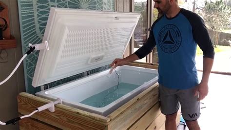 Chest freezer ice bath. This is a good place to start. Most DIY cold plunges use tanks with less than 400 gallons. If that is the case. The general guidelines are below, but you definitely need to consider all of the other variables. 50 – 150: 1/4 to 1/2 HP. 150 – 200: 1/2 HP to 1 HP. 200 – 400: 1 HP to 1.5 HP. 400 – 600: 1.5 to 2.5 HP. 600 – 1,000: 2.5 HP+. 