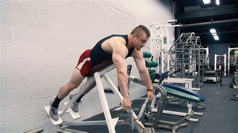 Chest supported tow. Start the Chest Supported Incline Dumbbell Row lying chest down on an incline bench. Hold a dumbbell in each hand. Slowly pull both dumbbells towards you unt... 