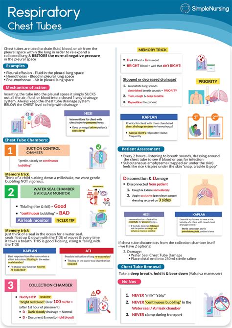 Chest tubes - Respiratory Chest Tubes Examples Chest tubes