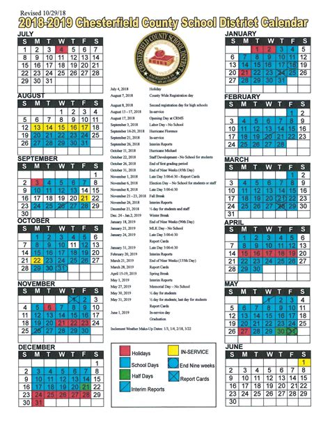 Chesterfield County Calendar