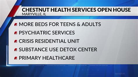 Chestnut Health Services hosting open house today in Maryville, Illinois