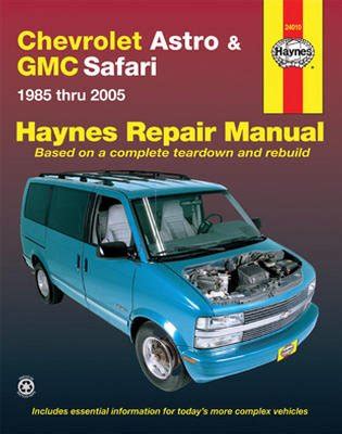 Chevrolet astro gmc safari 1985 thru 2005 haynes repair manual. - Vermögensnachweis und kalkulatorische kosten nach der kommhv.