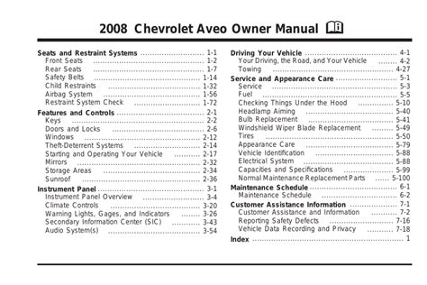 Chevrolet aveo owners manual 2008 2010 download. - Man monitoring diagnostic system marine diesel engine common rail d28 d28v series workshop service repair manual mmds.