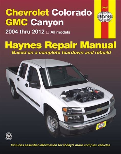 Chevrolet colorado and gmc canyon 2004 2012 repair manual haynes automotive repair manuals. - 1995 toyota 4runner repair manual free.