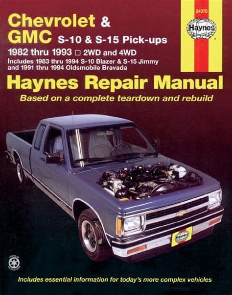 Chevrolet gmc s 10 s 15 pick ups repair manual 1982 thru 1993 2wd and 4wd. - Lg 42px3dcv 42px3dcv uc plasma tv service manual.