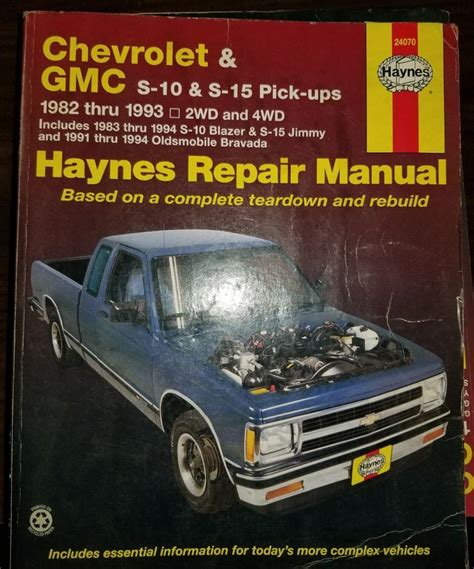 Chevrolet gmc s 10 s 15 pick ups repair manual. - Cummins isx engine egr repair manual.
