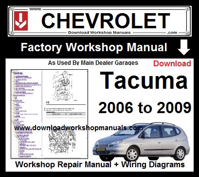 Chevrolet tacuma 2000 2008 werkstatt service reparaturanleitung. - Sakura tissue tec 4 service manual.